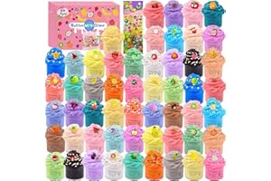 WUJYLY Slime Kit with 54 Pack Mini Butter Slime, Non-Sticky and Super Soft, for Girls 10-12, Fruit Slime Party Favors Kids, Birthday Gift, DIY Putty Toy Boys