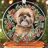Pawzity Shih Tzu Ornament - Shih Tzu Christmas Ornaments - Dog Gifts for Women, Men - Dog Christmas Ornaments - Acrylic Hanging Ornament 2025