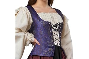 THEPIRATEDRESSING Medieval Wench Pirate Renaissance Cosplay Costume Reversible Peasant Bodice