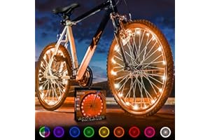 Activ Life Bicycle Lights (2 Tires, Orange) Best 7 Year Old boy Gifts. Top Birth Day Gifts for Women & Summer 2022 Presents f