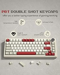 Womier Keycaps, Custom PBT Doubleshot Keycaps 60 65
