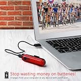 Volcano Eye 2 Pack Rear Bike Lights USB Rechargeable Red LED Bright 240° view 3