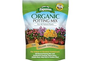 Espoma Organic Potting Soil Mix - All Natural Potting Mix For All Indoor & Outdoor Containers Including Herbs & Vegetables. For Organic Gardening, 8qt. bag. Pack of 1