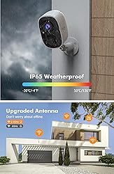 Dzees Outdoor Camera Wireless, 2K Battery Powered