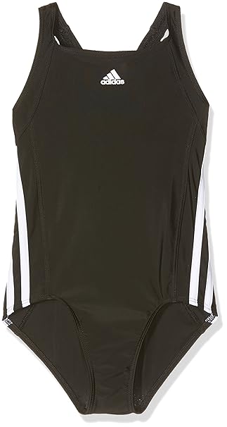 adidas Mädchen Infinitex Essence Core 3-Stripes Badeanzug