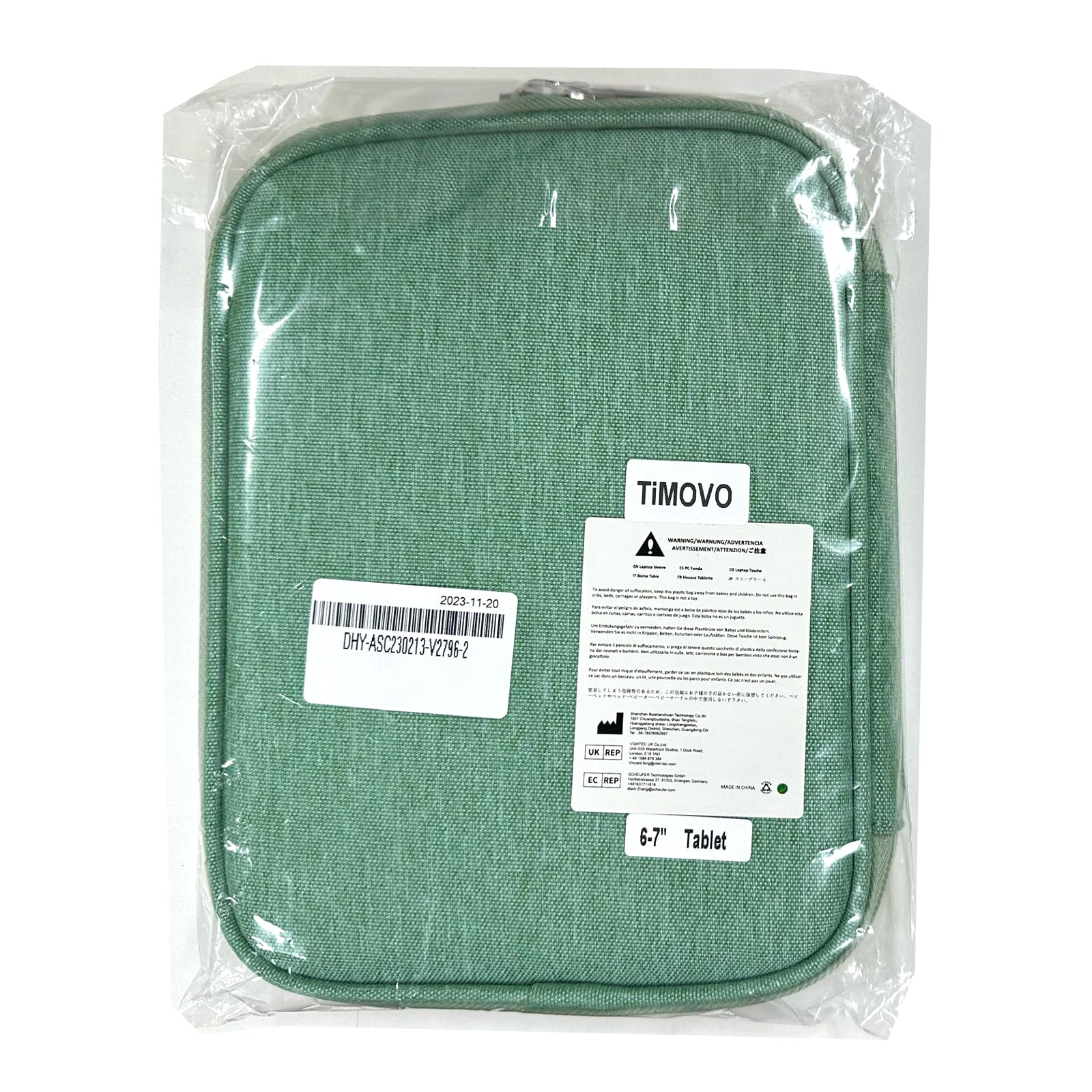 TiMOVO 6-7 Inch Tablet Sleeve for All-New Kindle Paperwhite and Kindle Colorsoft Signature Edition, Protective Sleeve Cover Case with Pocket for Kindle E-Reader/Kindle Oasis, Bodhi Green