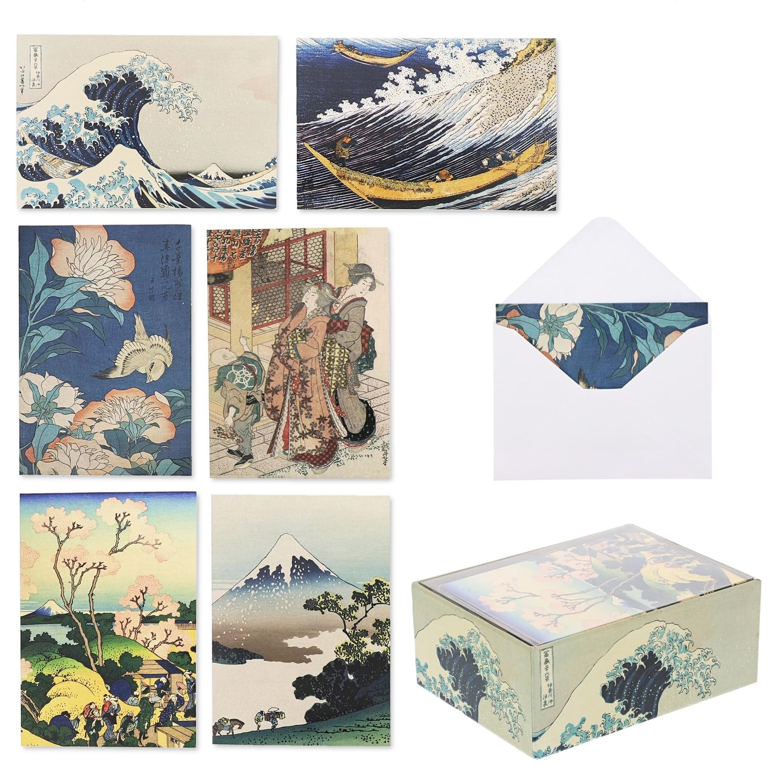 36-Pack Hokusai Notecards, 6 Designs