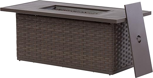 Amazon Com Better Homes Gardens Harbor City Patio Fire Pit Dining Table Kitchen Dining