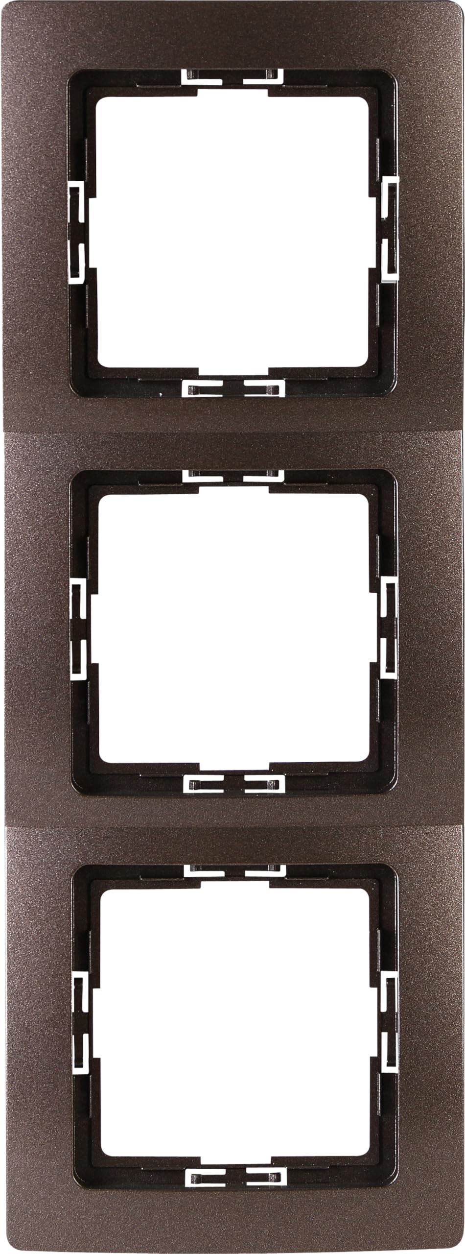 Kopp Paris 308626067 Triple Cover Frame for Vertical and Horizontal Installation IP20 Rosewood Brown