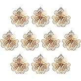 10pcs Hanging Suncatchers Parts Gold Metal Flower Window Pendant DIY Part Ornament DIY Part Home Decor