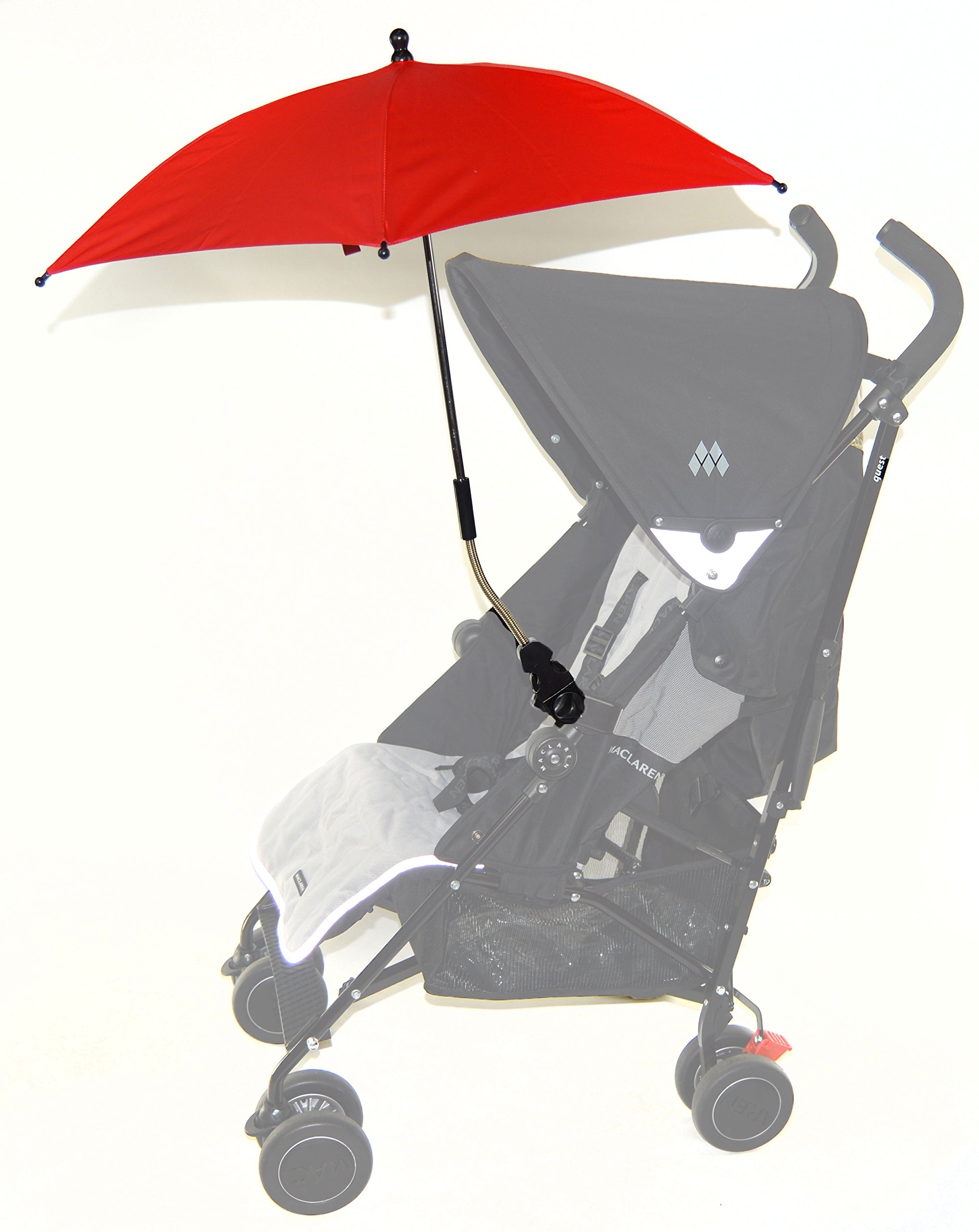 Baby Parasol Compatible with Joie Aire Plus Twin Brisk Chrome Kixx Red