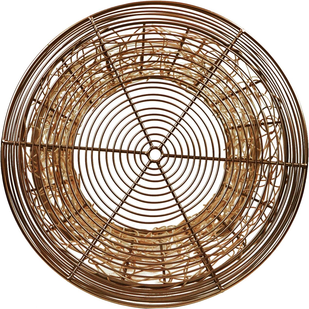 FINECASA Metal Side Table, Handwoven Accent Metal Frame Table 16.5X16.5X20.75 Inches,Accent Tables for Small Spaces，End Tables Bedroom with Rattan Twining,Gold: Kitchen & Dining