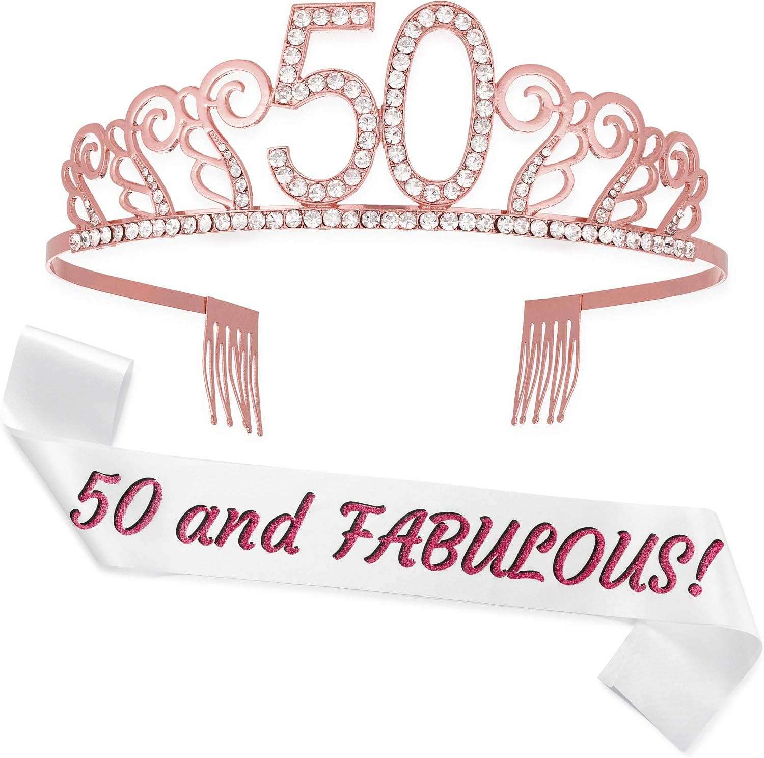 50th Birthday Tiara and Sash
