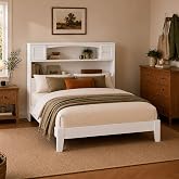 AFI, Denver Full Wood Foundation Bed, White
