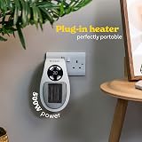 Russell Hobbs RHPH2001 500W Ceramic Plug Heater with Thermostat, Timer view 3