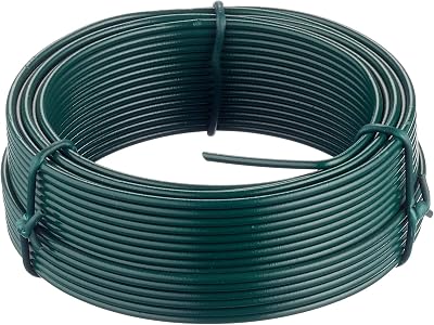 Merriway BH05777 2.0mm x 20m Green Plastic Coated Garden Wire