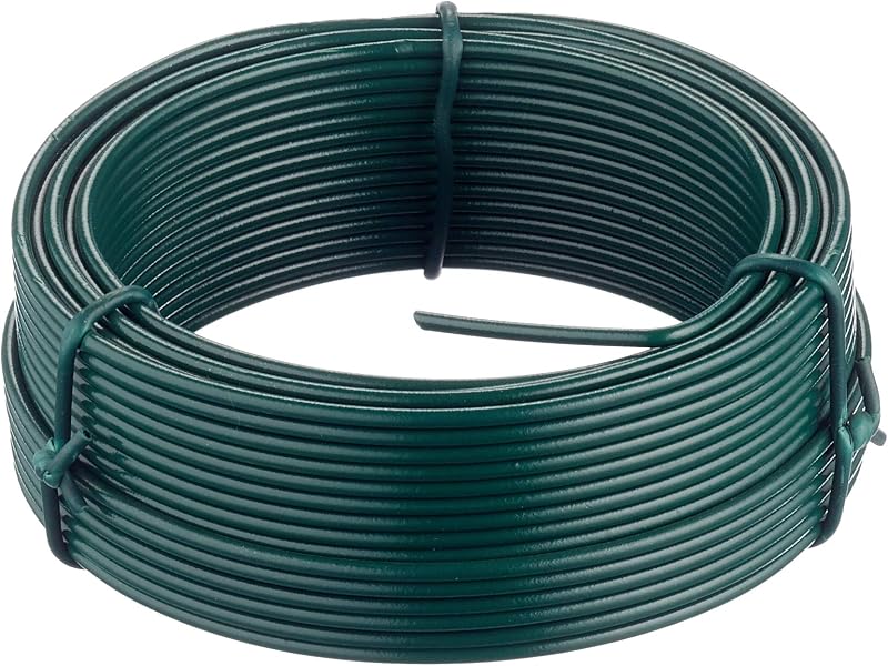 Merriway BH05777 2.0mm x 20m Green Plastic Coated Garden Wire