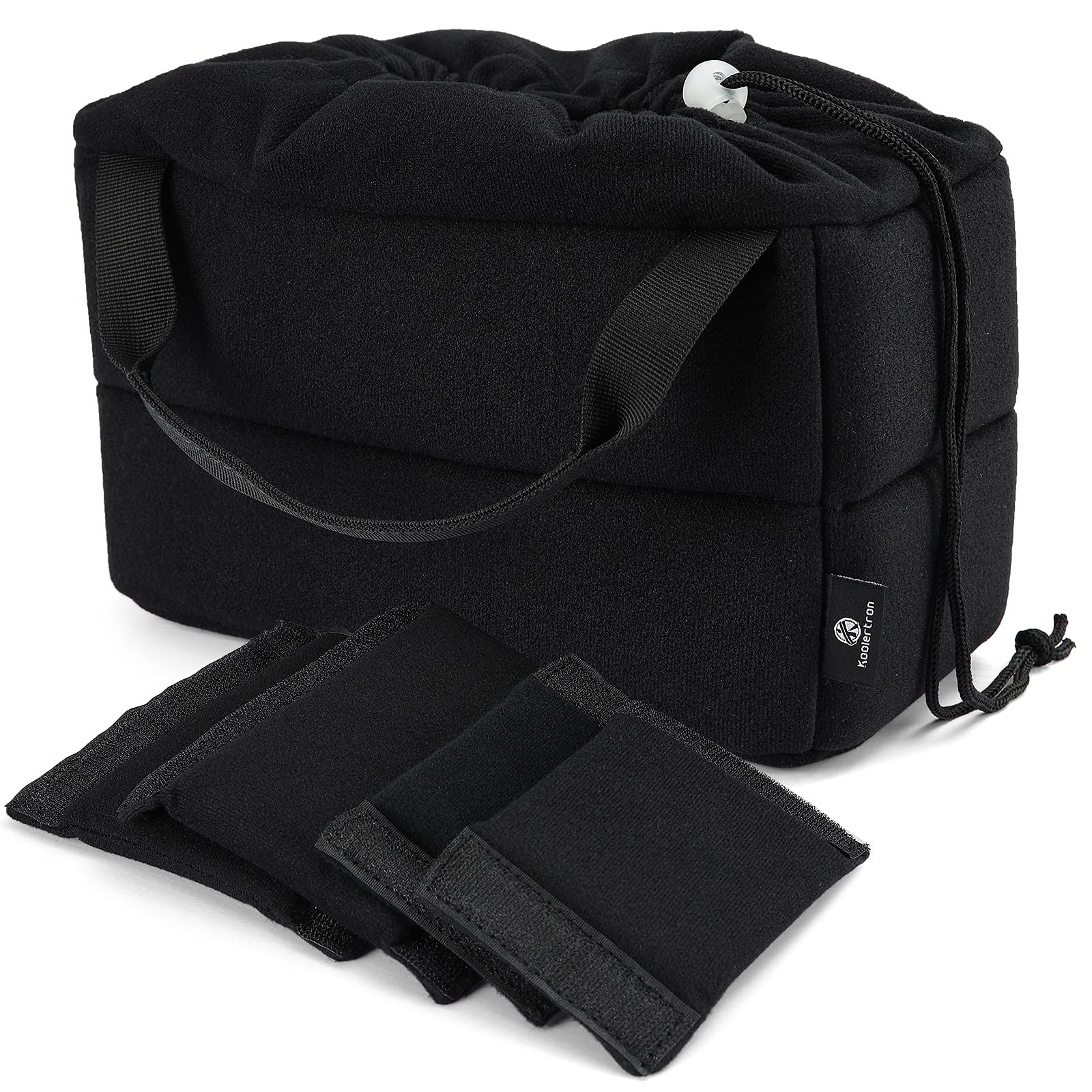 Koolertron Velvet Anti-Shock Bag for DSLR SLR Camera for Sony DSLR Canon Nikon with Lens (Dark Black)