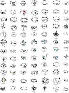 Milacolato 84 Stücke Midi Ring Böhmischen Knuckle Ring Sets Mode Finger Vintage Silber Stapelbar Ringe für Frauen Mädchen Knuckle Midi Ringe