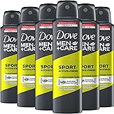 Dove Men+Care Sport Fresh Antiperspirant Deodorant for Men, 6 Pack, Long Lasting 48 Hour Odor Protection, 5 oz. Each