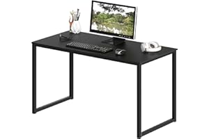 SHW Mission 40-Inch Home Office Computer Desk, 100 x 50 cm, Black