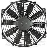Flex-A-Lite Trimline Reversible Electric Fan, Pusher-Puller Fan (116), Car Accessories, 16 Inches Black