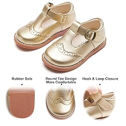 Felix & Flora Toddler Little Girl Gold Mary Jane
