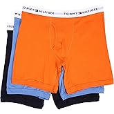 Tommy Hilfiger Men's 3-Pack Cotton Boxer Brief,Tangerine,Medium(32-34)