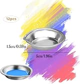 Bansusu 12 PCS Stainless Steel Mixing Palette 1.97in for Watercolor & Paint view 2