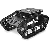 YonPhsy Tracked Tank Robot Chassis Encoder Robot Kit for Arduino DIY | Tracked robot tank chassis, 5kg load, XR25-370 Hall encoder motors, 30&deg; climb, compatible with Arduino/Raspberry Pi
