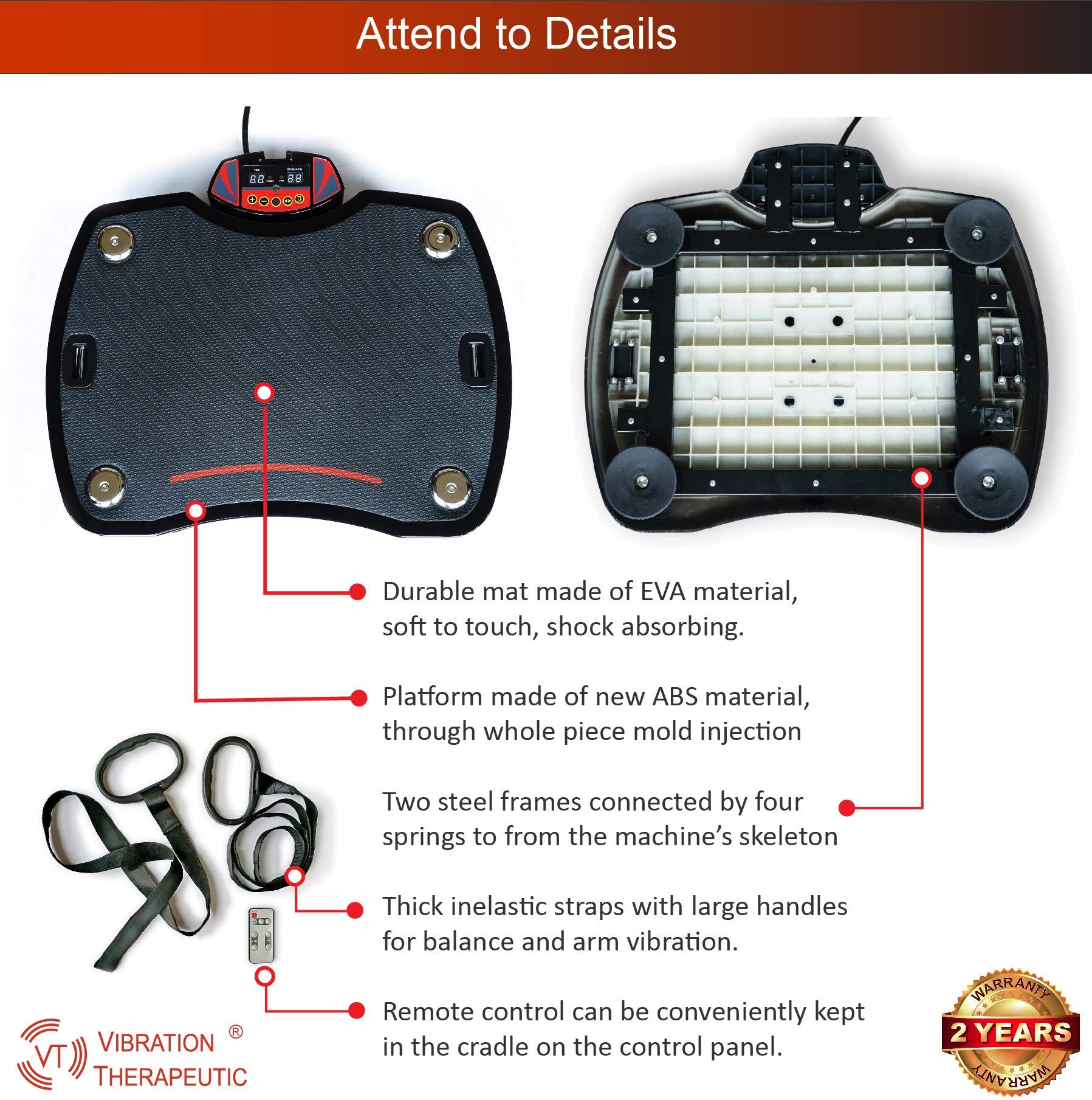 VT003F Vibration Plate Exercise Machine High Frequency, Low Amplitude Muscles, Bones and