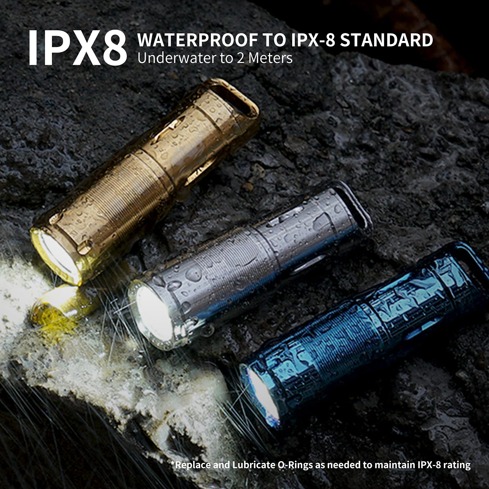 MecArmy X2S Stainless Steel LED Flashlight, Mini