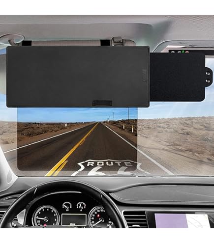 Arghm Universal Sun Visor Extender For Cars: UV400 Sun Blocker, Clip-On Visor Extension For Car Visor - View #2