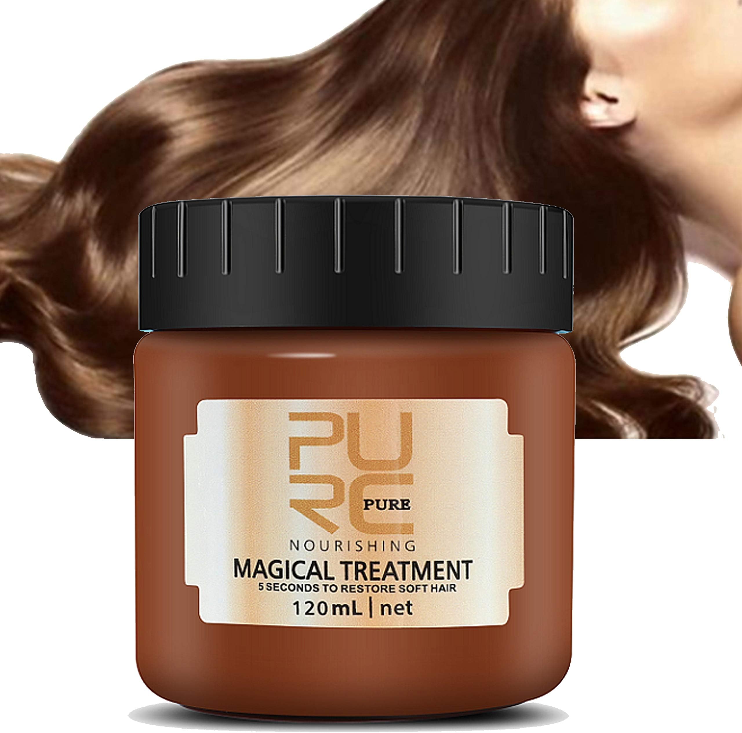 PURC Magical Treatment 120ML, Firstfly Advanced Molecular Hair Roots Treatment 5 Seconds Repairs Damage Hair Root Hair Tonic Keratin Hair & Scalp Treatment