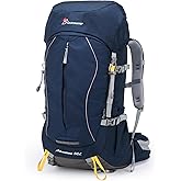 MOUNTAINTOP 60L Internal Frame Hiking Backpack with Rain Cover Outdoor Camping Backpack for Men Women