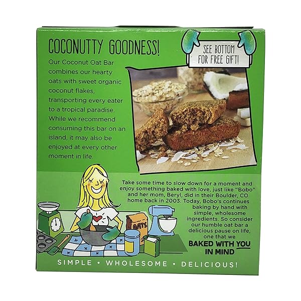 BOBO’S OAT BARS COCONUT OAT BAR 4 COUNT, 3 OZ