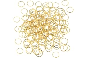 XMHF 50pcs 1-inch Book Rings, Metal Loose Leaf Binder Ring Clips for Notebook Diary Photo Album DIY Planner Golden