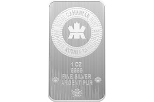 Canada Royal Canadian Mint Silver .9999 1 oz. Bar, Royal Canadian Mint, Pure Silver Bar in Proudly Canadian packaging, (Premi