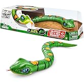 Robo Alive Slithering Snake Series 3 Green by ZURU Battery-Powered Robotic Light Up Reptile Toy that Moves (Green),7150B