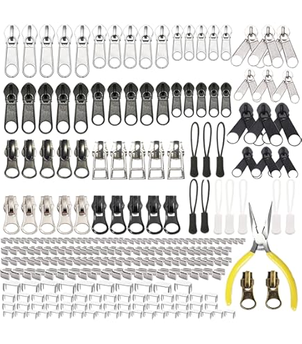 uxcell 80Pcs Zipper Slider Retainers - #5 U Shape Top