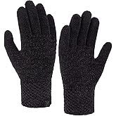 FZ FANTASTIC ZONE Winter Gloves for Women Cold Weather with Touch Screen Chenille Knit Thermal Warm Gloves Gifts