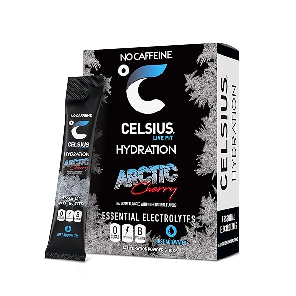 CELSIUS HYDRATION™ ARCTIC CHERRY, SUGAR FREE ELECTROLYTE HYDRATION DRINK MIX (PACK OF 14)