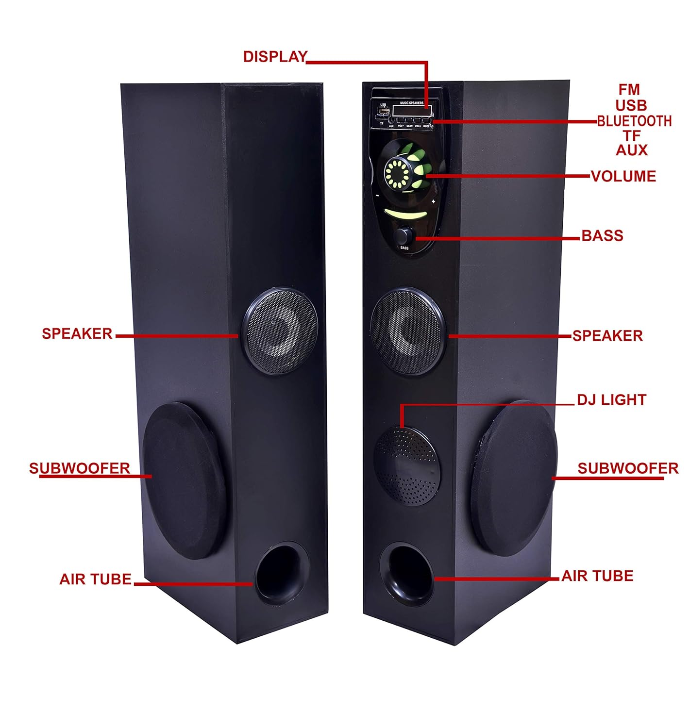 dj tower speakers