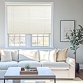 CHICOLOGY Cordless Mini Blinds, 1-Inch Slats, Vinyl Window Shades, Room Darkening & Privacy, Easy Install - Ideal for Windows