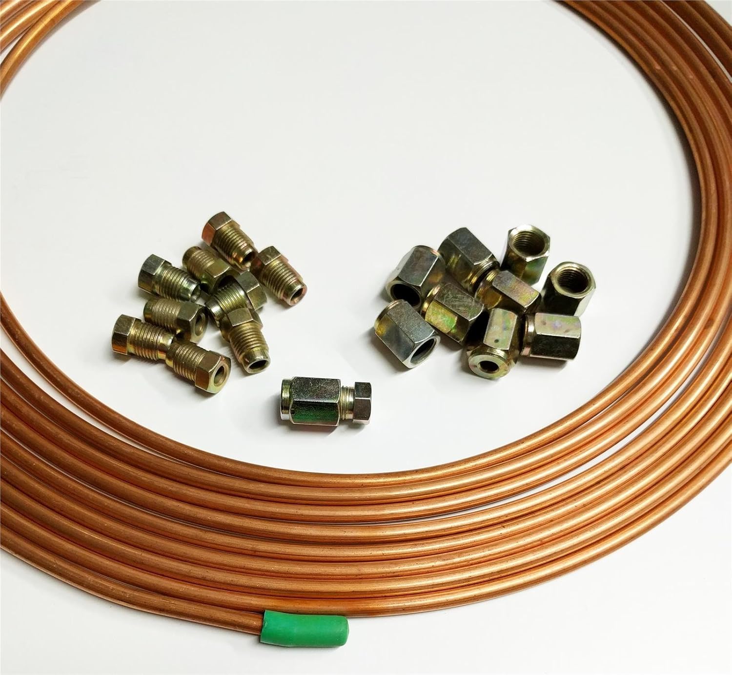 Brake Pipe Copper Line 3/16" 25Ft & 20x Male/Female Brake