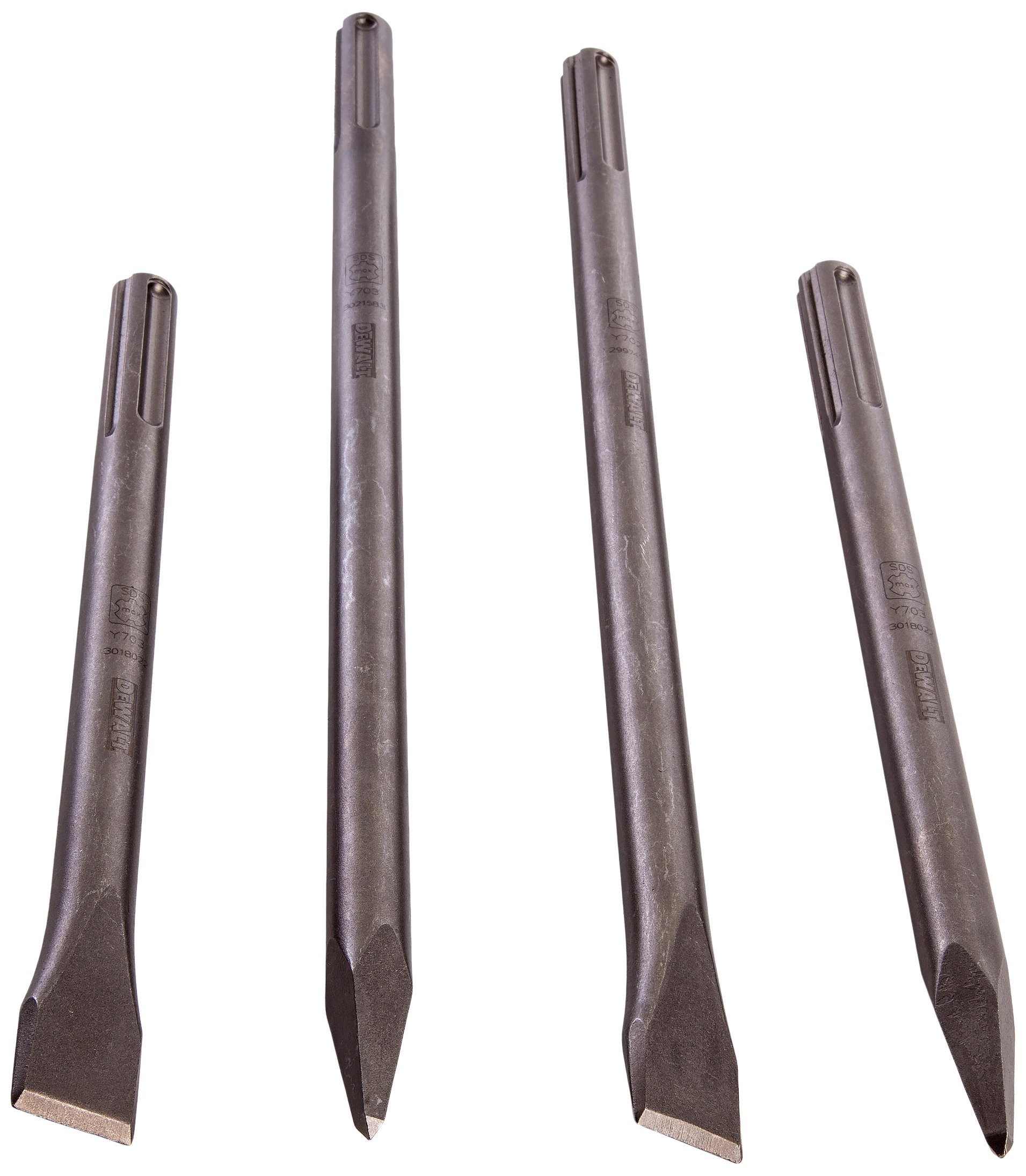 DEWALT SDSMAXSET SDS Max Pointed/Flat Set Steels (4-Piece)
