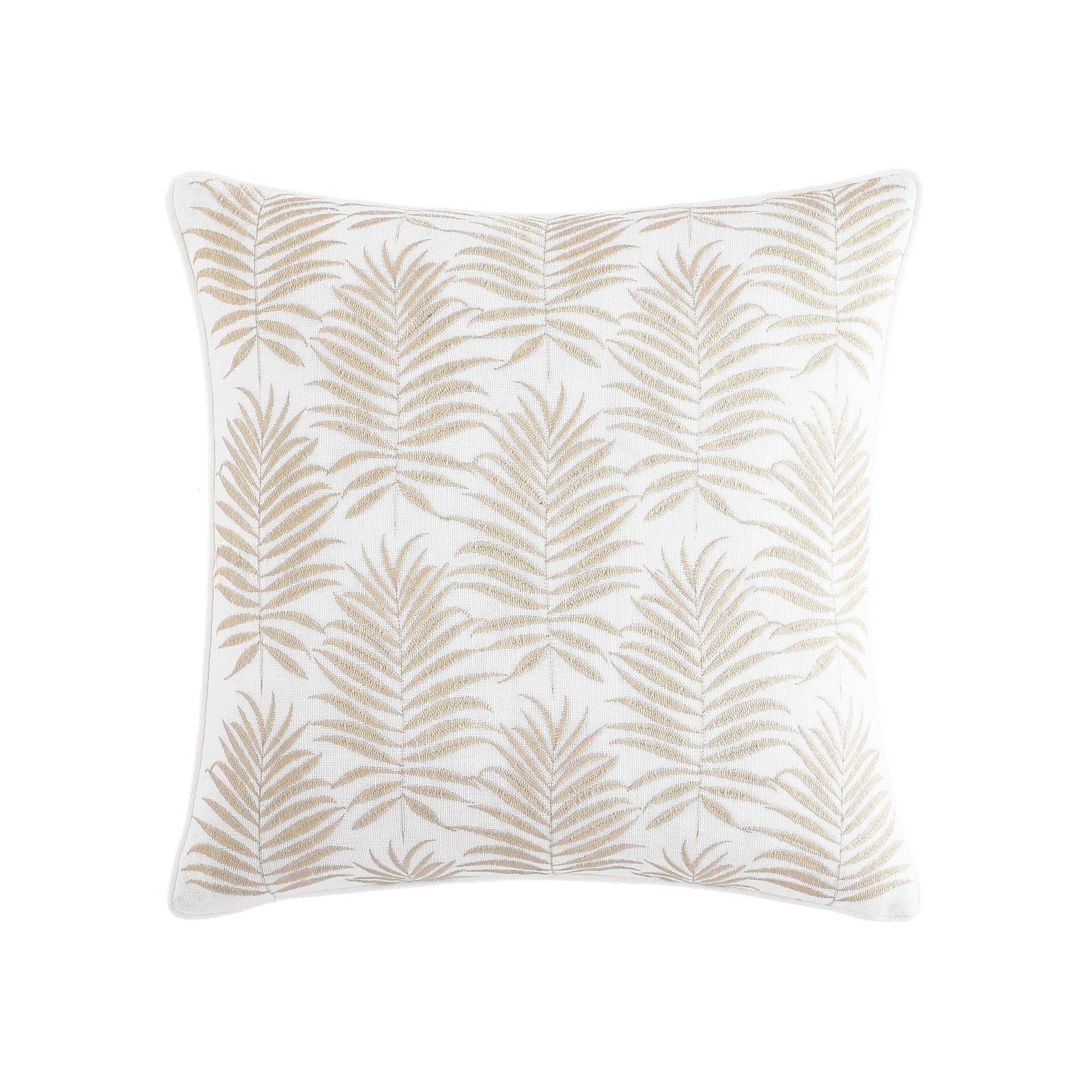 Tommy Bahama Throw Pillow Super Soft Constructions, Ideal for Couch or Bed, Tropical Home Essentials, 20" x 20", Field of Fronds Beige Image