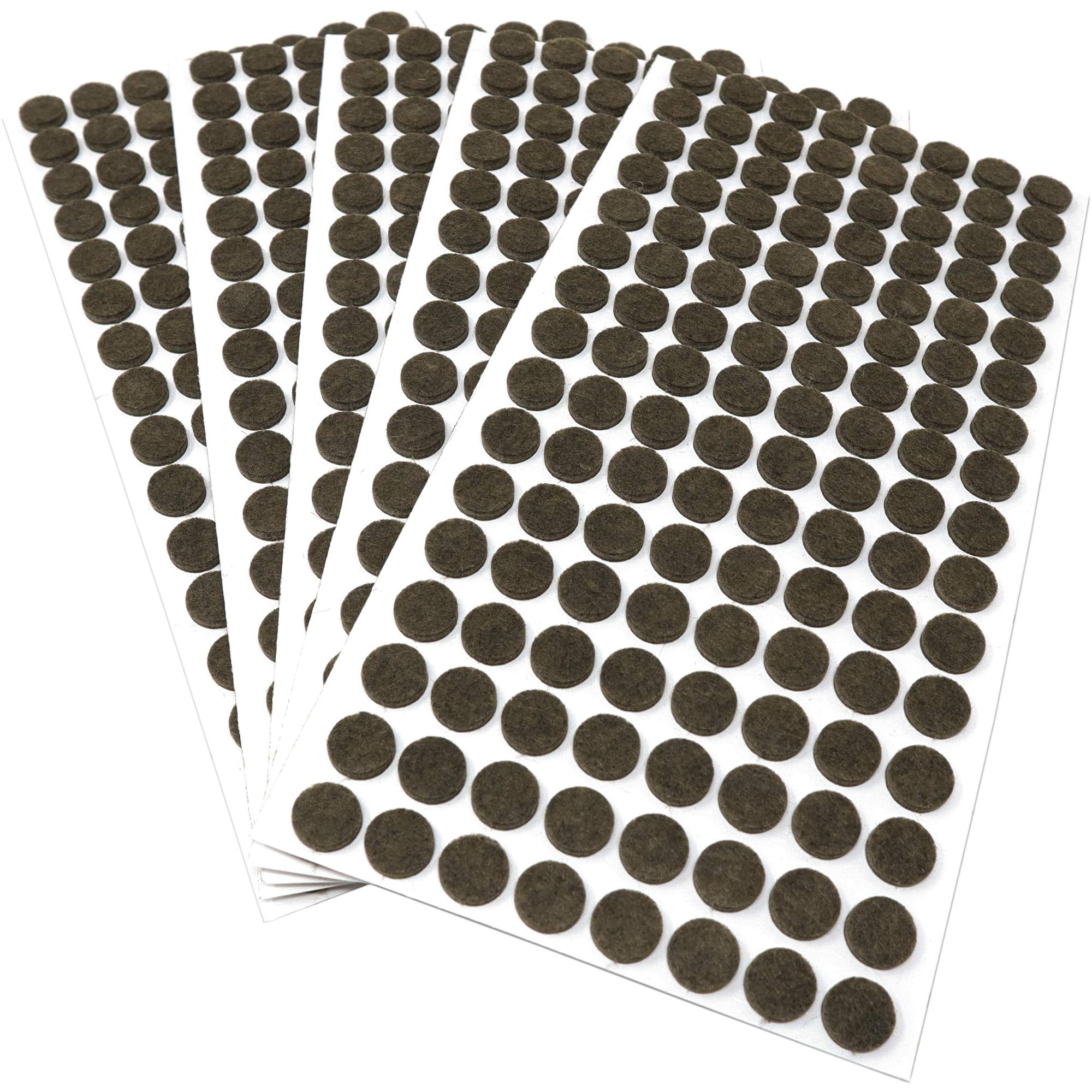 Adsamm FP-35-SA-BR-12-128-5 FP-35-SA-BR-12-128 640 x Felt Pads Diameter 12 mm Brown