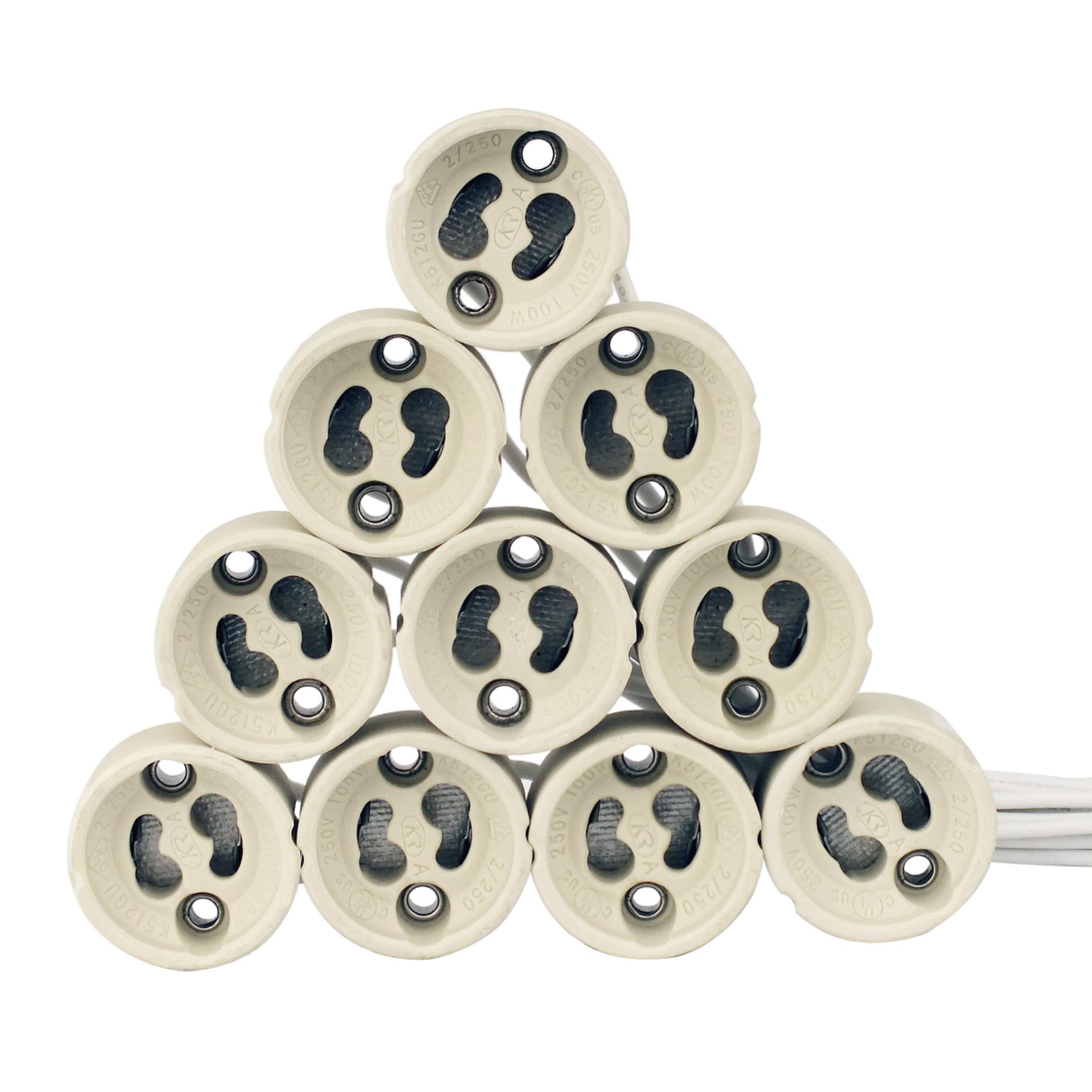 GU10 Bulb Holder Ceramic Socket Gu10 Lampholders × 10pack