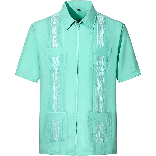 Amazon.com: MAXJON Men's Short Sleeve Cuban Guayabera Shirts Full
